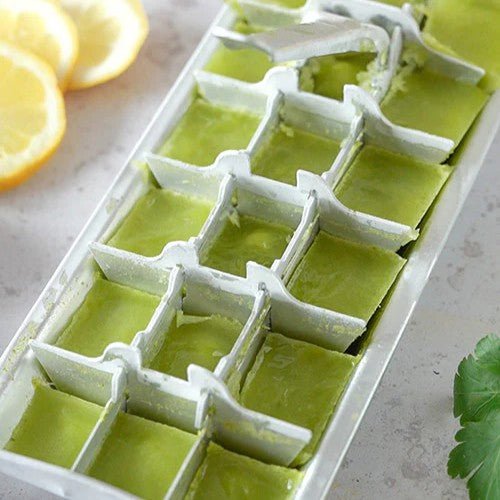 Groene sap ijsblokjes