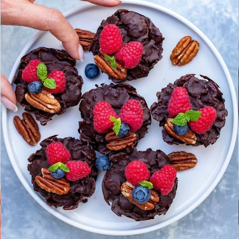 HEALTHY PECAN RASPBERRY CUPS