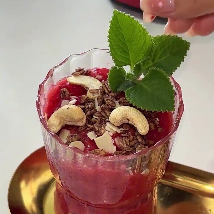 Leckeres Erdbeer-Sorbet