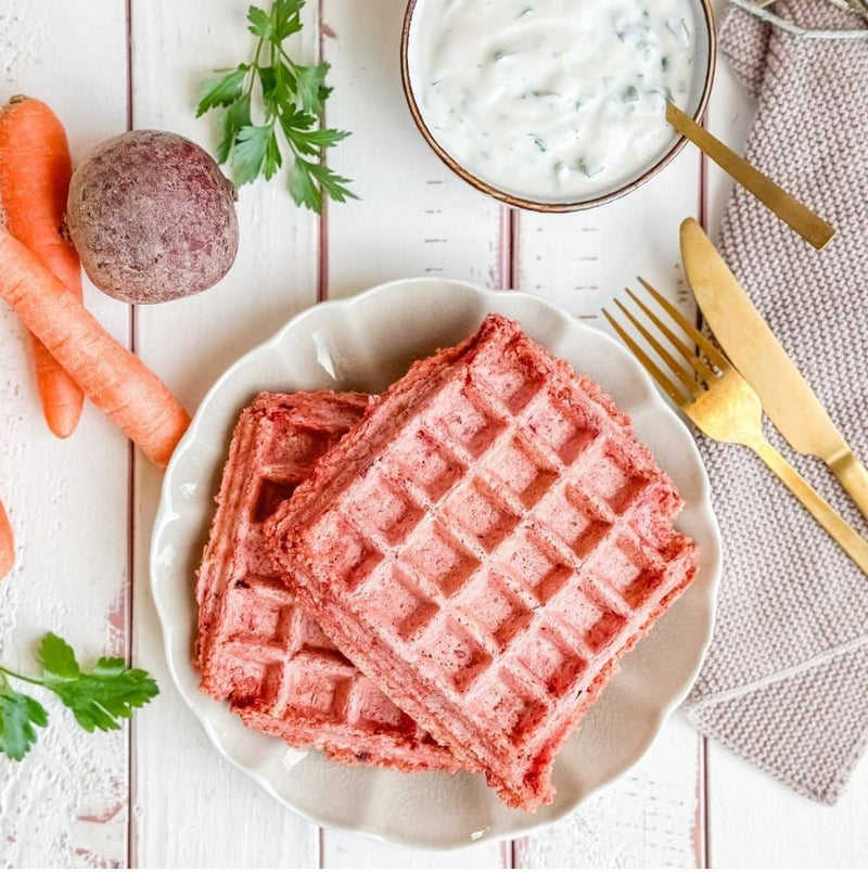 Beetroot Carrot Waffles