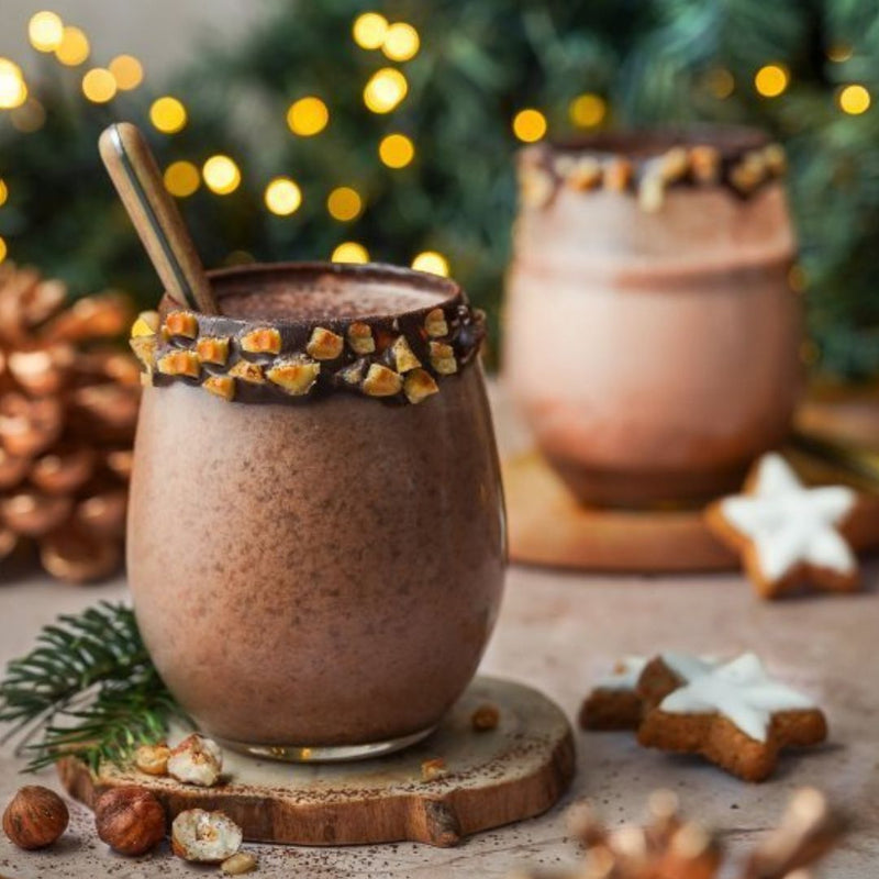 Winterzeit, Heiße Schokolade mit Haselnussmilch!