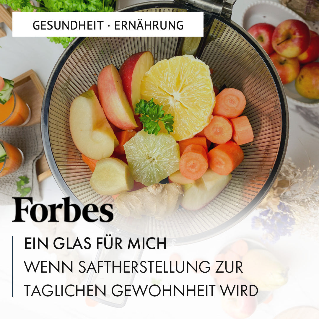 [ Forbes ] Ein Glas für mich – wenn Saftherstellung zur täglichen Gewohnheit wird