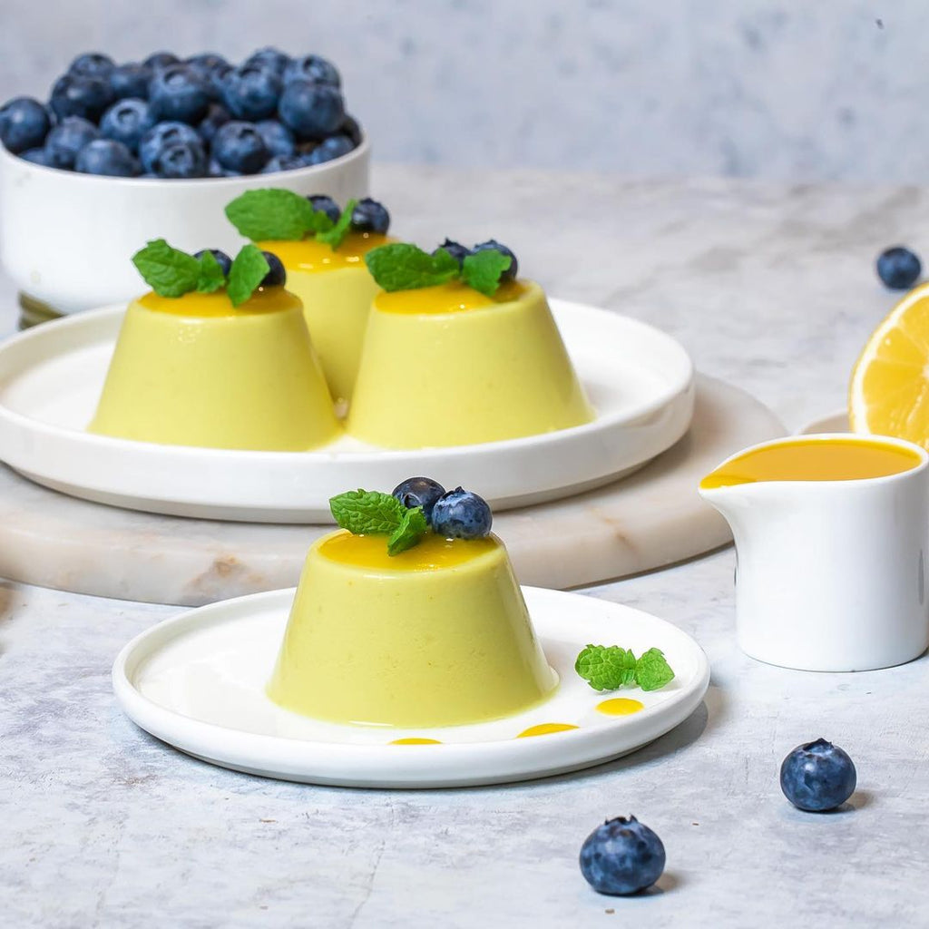 Healthy Mango Panna Cotta with Sour Mango Jelly (vegan)