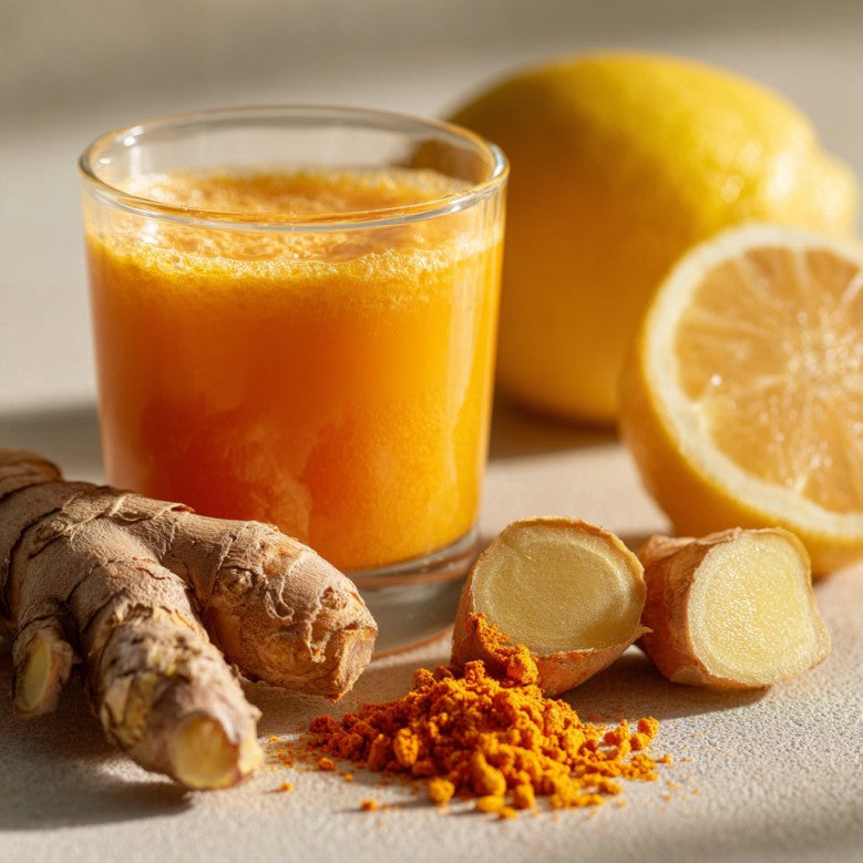 Ingwer und Kurkuma entsaften