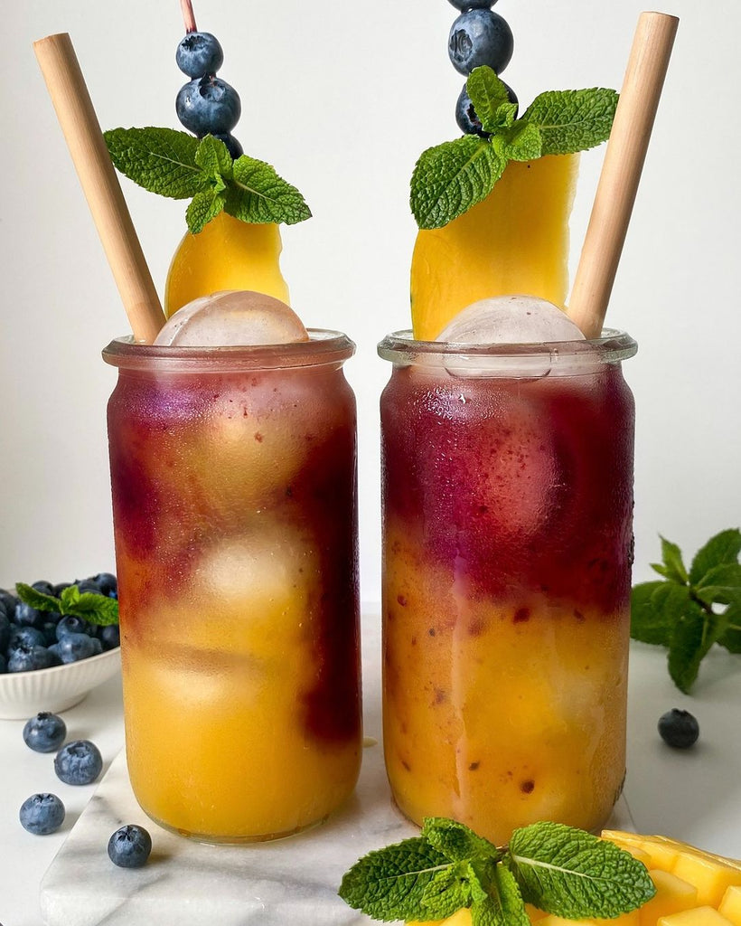 Mango-blueberry juice