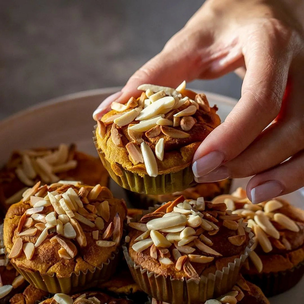 Pumpkin Almond Muffins