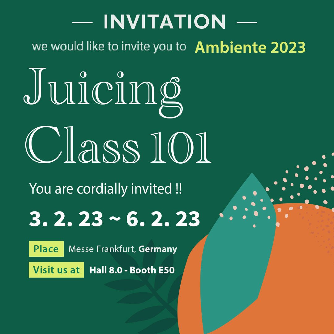 [ Ambiente Frankfurt ] Juicing Class101 - Kuvings Deutschland