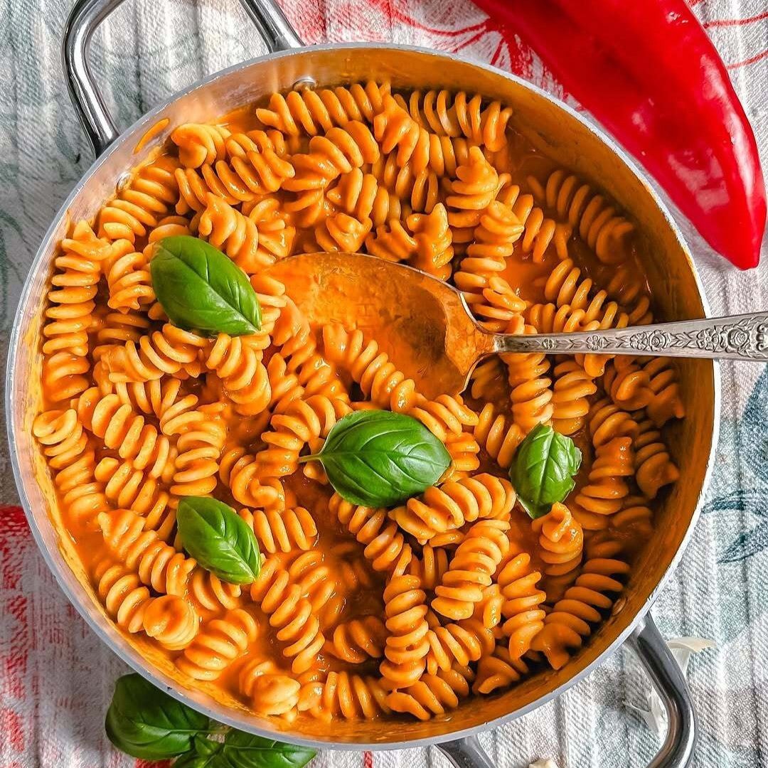 Cremige Paprika-Tomaten-Pasta - Kuvings Deutschland