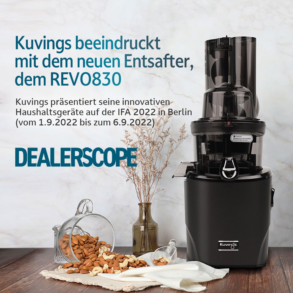 [ Dealerscope ] Kuvings beeindruckt mit dem neuen Entsafter, dem REVO830