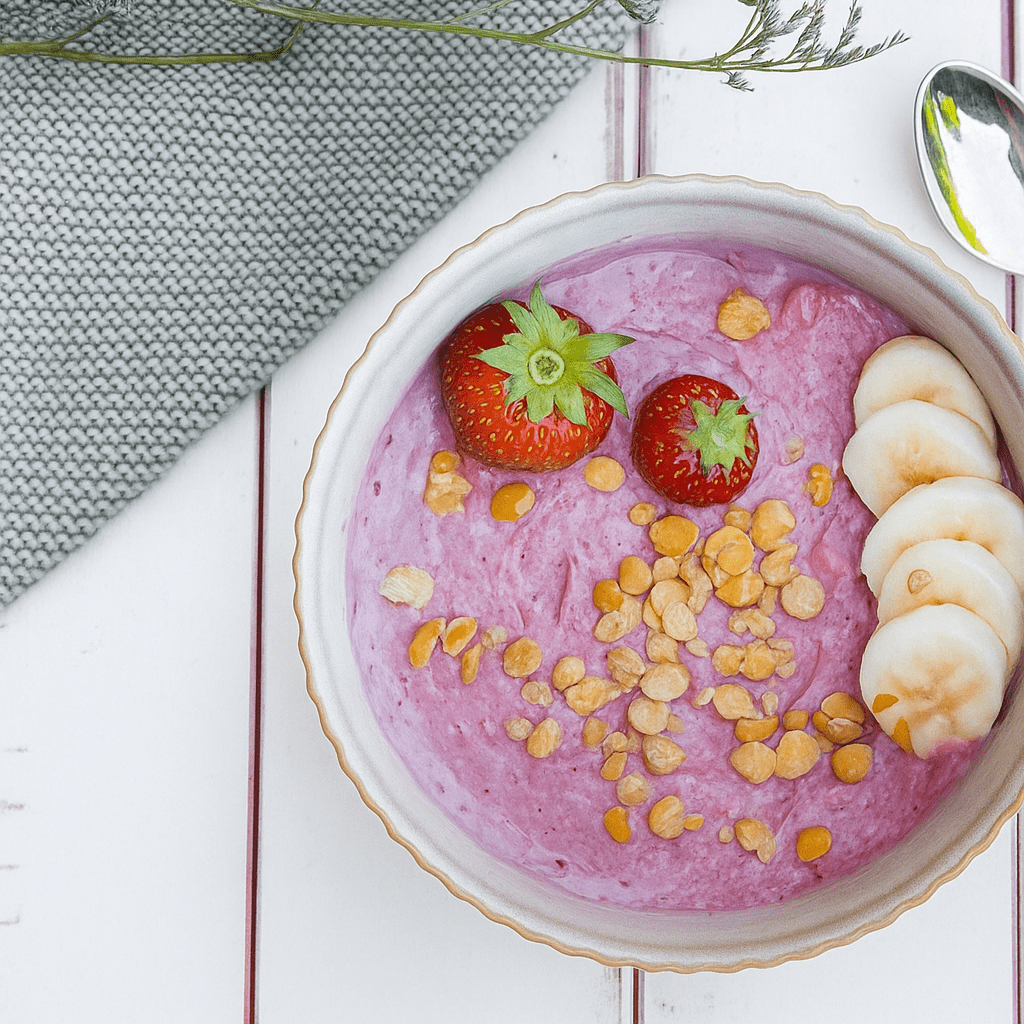 Erdbeer-Protein-Bowl für den Sommer