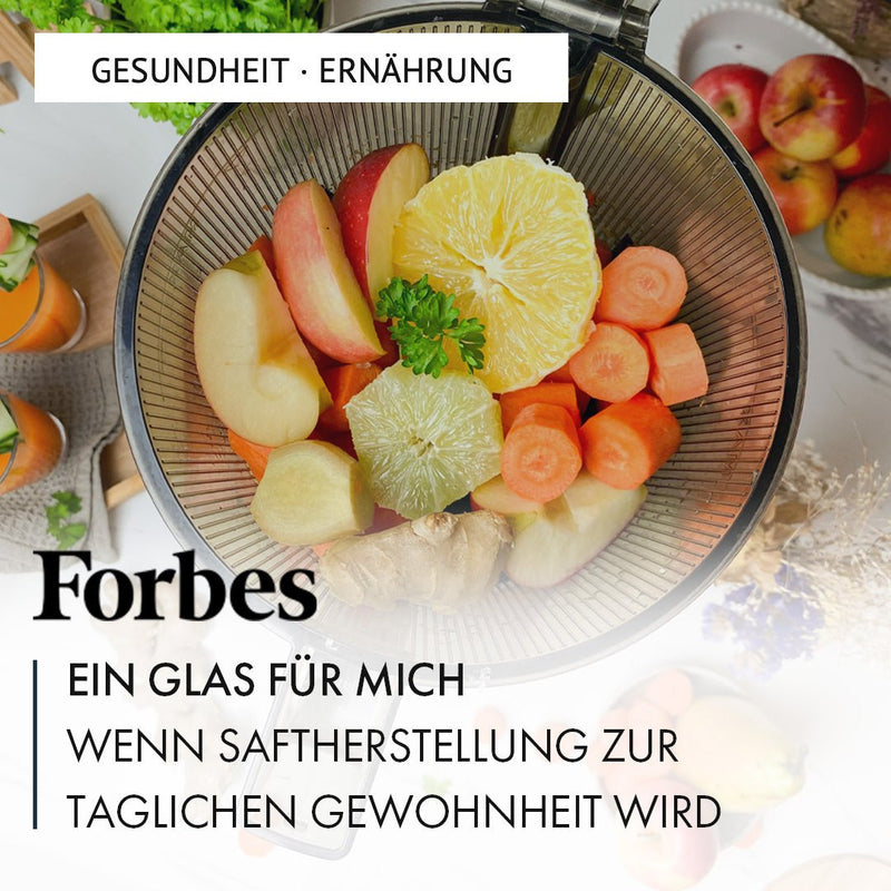 [ Forbes ] Ein Glas für mich – wenn Saftherstellung zur täglichen Gewohnheit wird