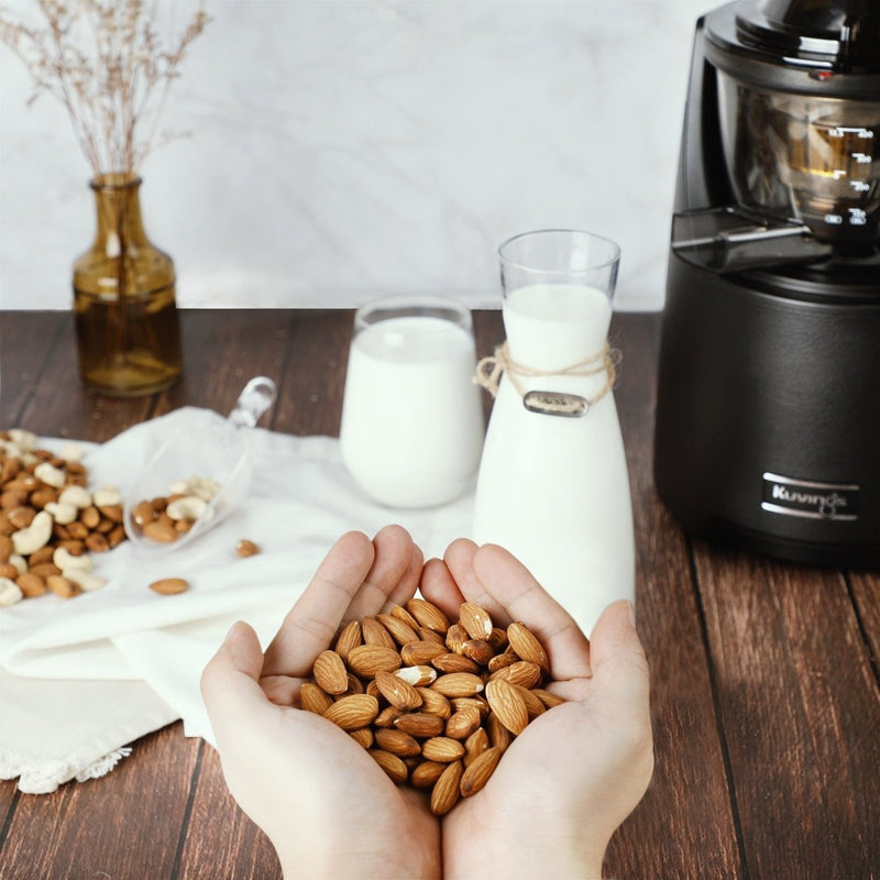 Fresh homemade almond milk