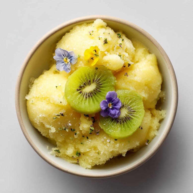 Golden kiwi sorbet