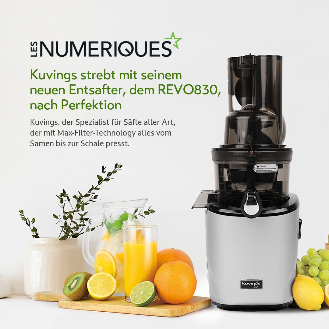[ Les Numériques ]Kuvings strebt mit seinem neuen Entsafter, dem REVO830, nach Perfektion