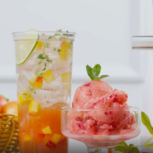 Pflaumen Ade & Sorbet – fruchtige Pause