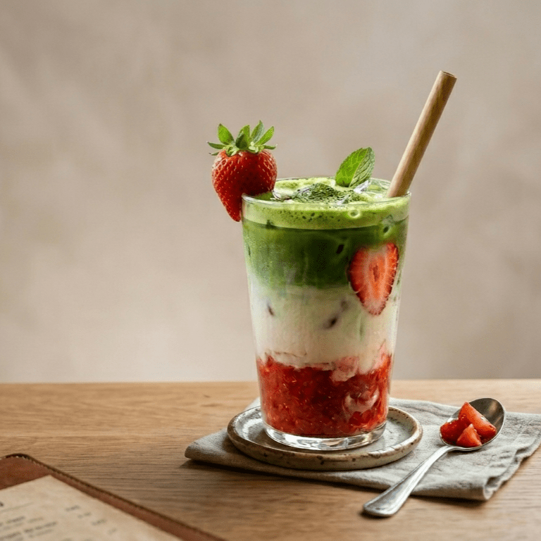 Strawberry Matcha Latte