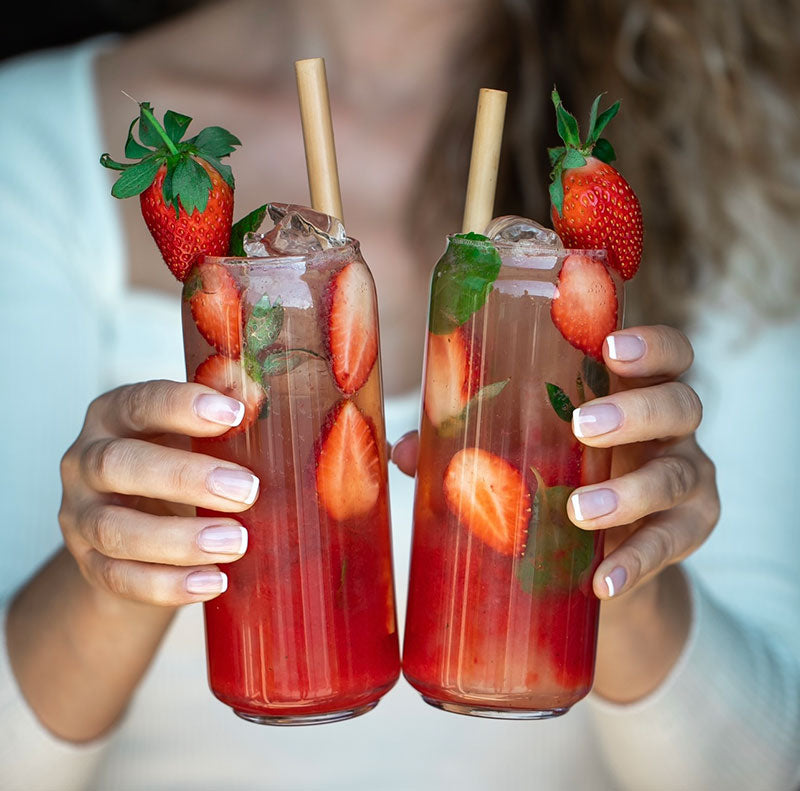 Strawberry mojito mocktail