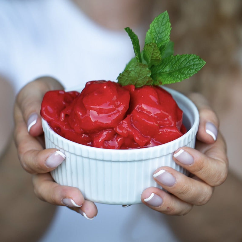 Strawberry sorbet