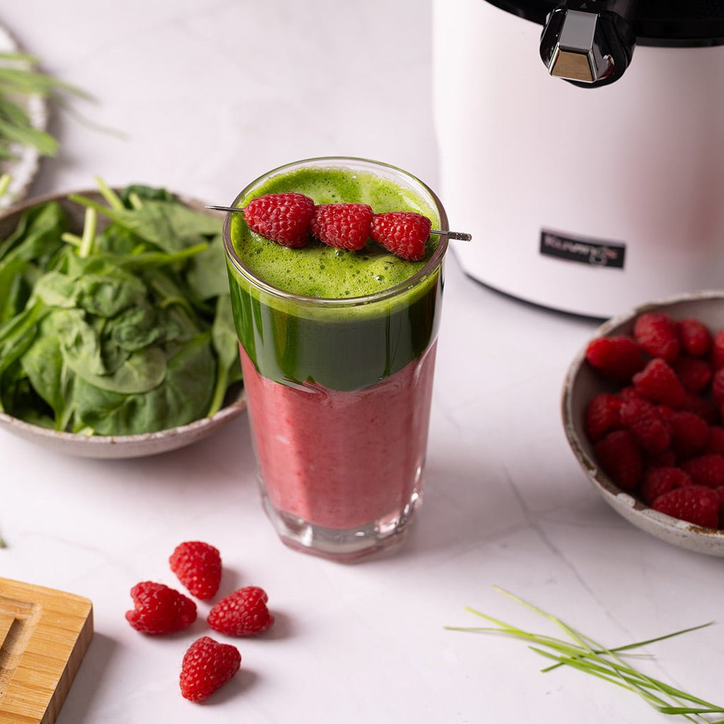 Wheatgrass Raspberry Smoothie