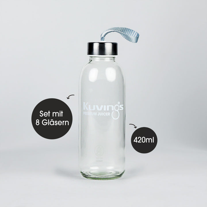 Kuvings glass bottles set (420ml 8 pieces)